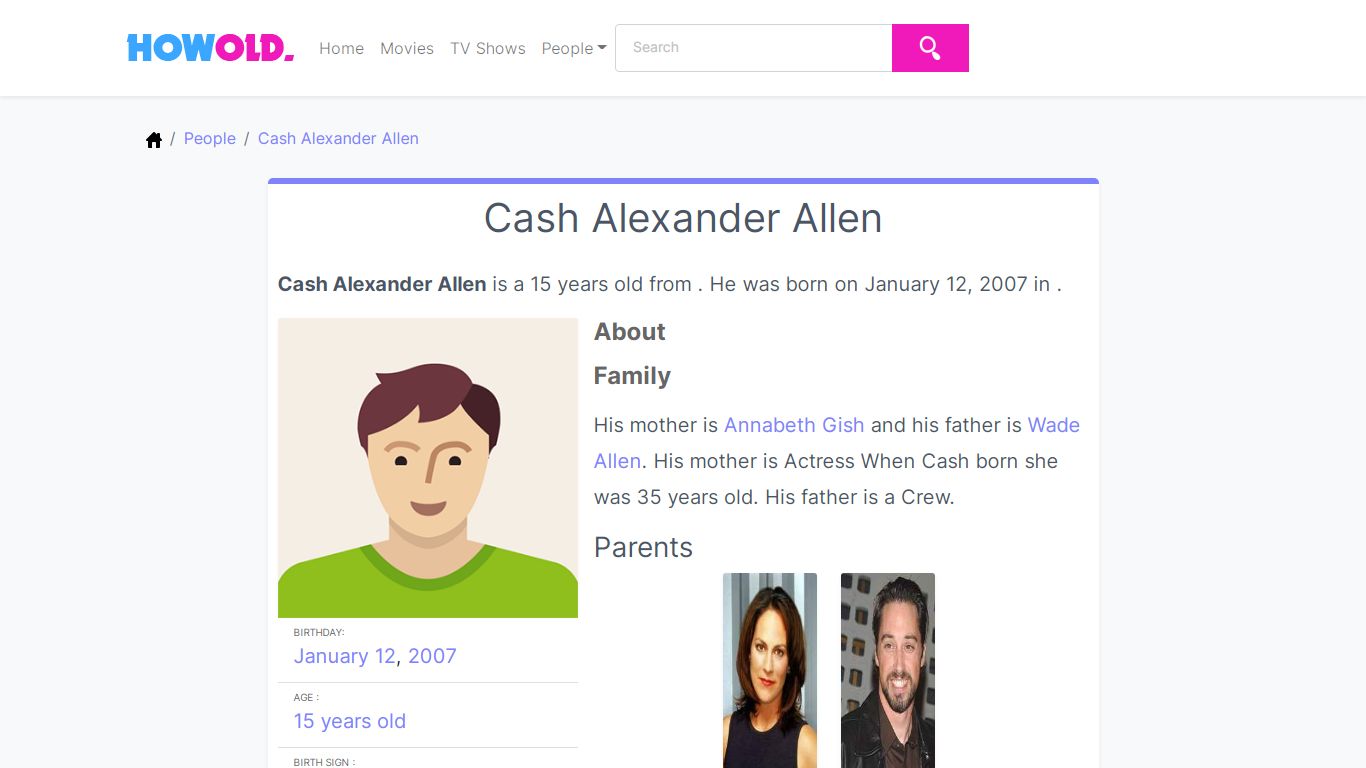 Cash Alexander Allen - Age, Birthday & Family | HowOld.co